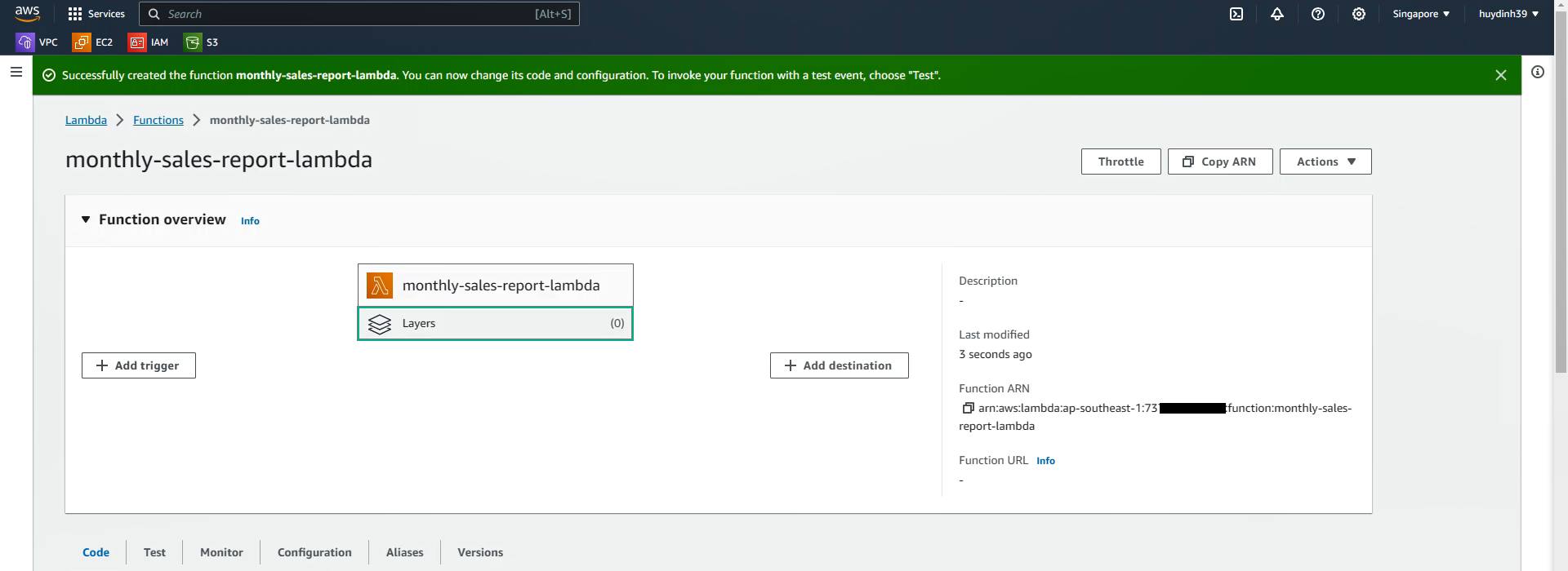 Create Lambda Function :: Report with Serverless